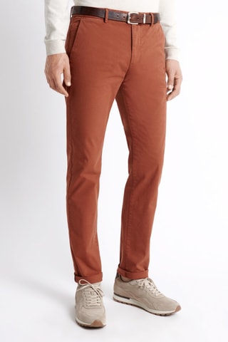 Pantaloni slim in cotone bio - Arancione