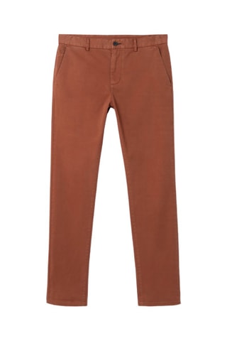 Pantaloni slim in cotone bio - Arancione