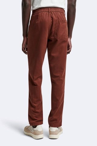 Pantaloni chino in lino - Marrone