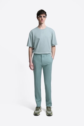 Pantaloni slim - Blu-verde