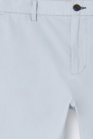 Pantaloni slim in cotone bio - Celeste