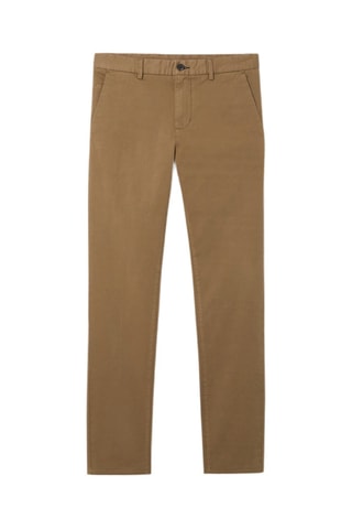Pantaloni chino slim in cotone bio - Cammello