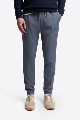 Pantaloni slim - Blu melange