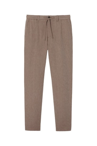 Pantaloni chino in lino - Marrone
