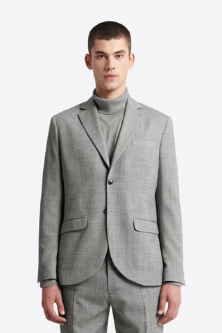Giacca da completo in lana - Grigio melange