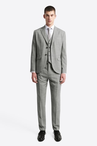 Giacca da completo in lana - Grigio melange