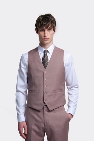 Gilet da completo in lana - Rosa antico