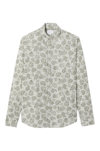 Camicia slim in cotone bio - Kaki