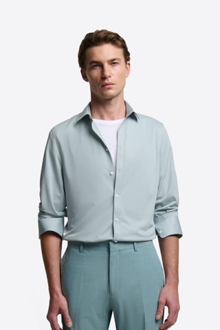 Camicia slim - Blu-verde