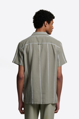 Camicia regular in lino - Kaki