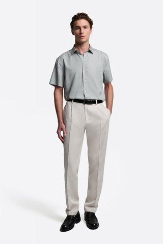 Camicia slim - Blu-verde