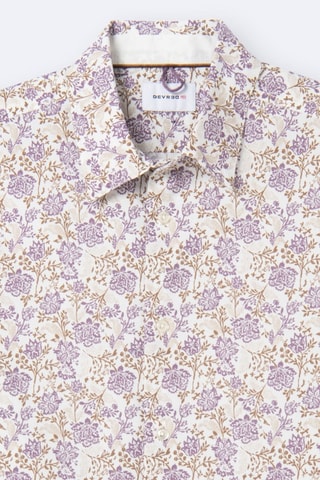 Camicia slim in cotone bio - Viola