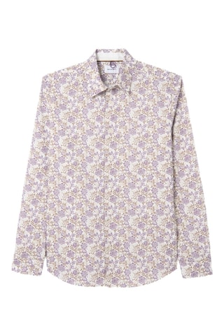 Camicia slim in cotone bio - Viola