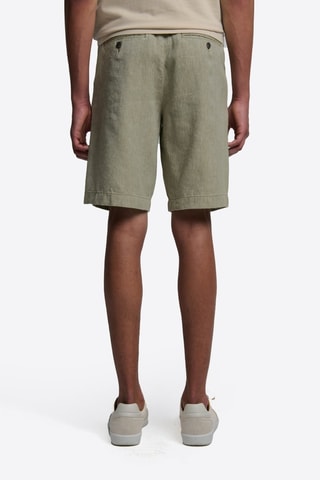 Shorts slim in lino - Verde acqua
