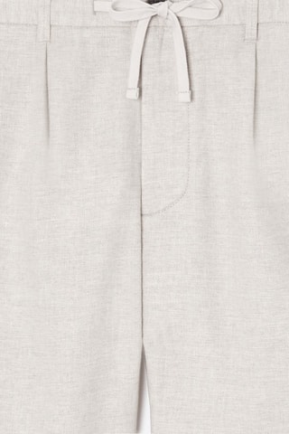 Bermuda slim in lino - Beige chiaro