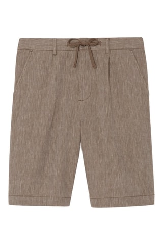 Bermuda in lino - Marrone