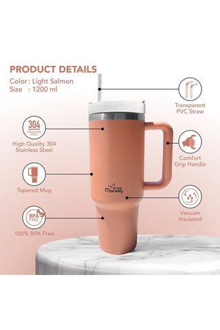 Mug de voyage en acier inoxydable Any Morning - Orange - 1,2 l