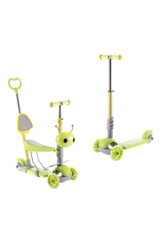 Trottinette évolutive pour enfants 3-en-1 Scuvol - Vert et gris - Dès 3 ans