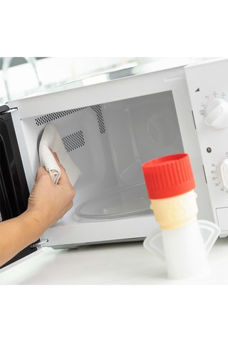 Nettoyeur à micro-ondes - Blanc et rouge