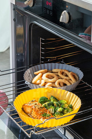 Cestelli in silicone e pennello per Airfryer