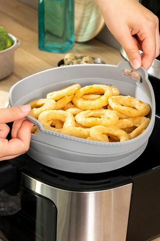 3 cestelli pieghevoli in silicone per Airfryer