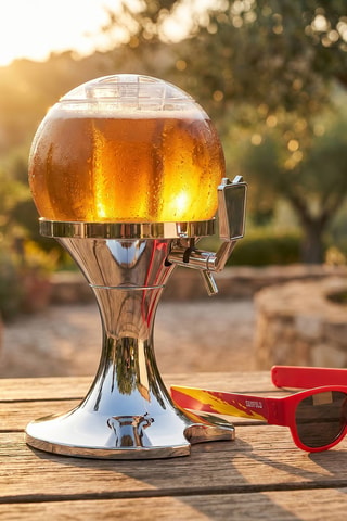 Set distributore di birra e 2 paia di occhiali - Rosso