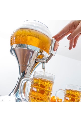 Set distributore di birra e 2 paia di occhiali - Blu