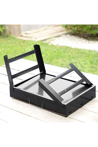 2 tappetini da cottura e barbecue portatile pieghevole a carbone