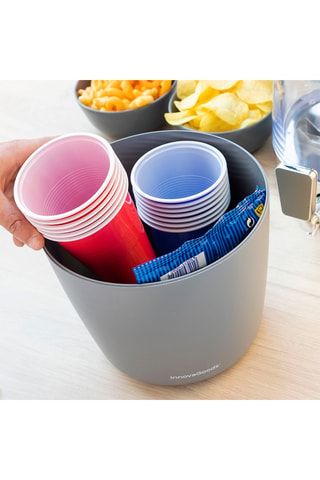 Set distributore di birra, 2 bicchieri e 2 paia di occhiali - Nero