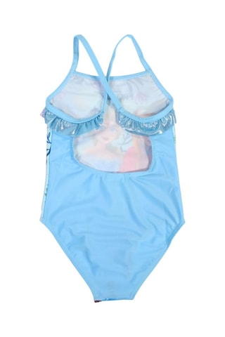 Maillot de bain 1 pièce Elsa et Anna La Reine des Neiges Disney  - Bleu