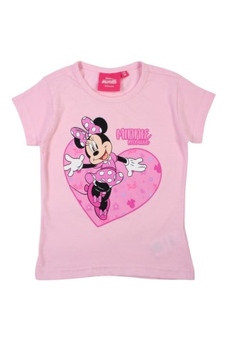T-shirt Minnie Disney - Rose - Blanc, noir et rose