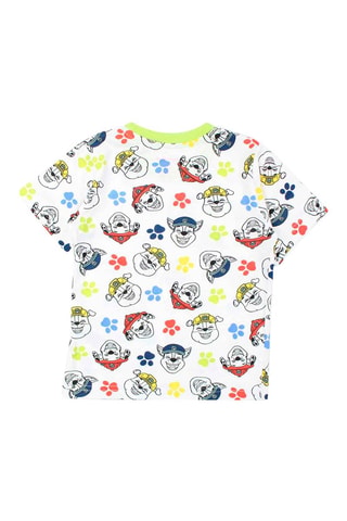 T-shirt et short Chase, Ruben et Marcus Pat' Patrouille  - Blanc et vert