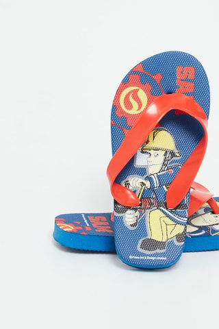 Tongs Sam le Pompier - Bleu et rouge - Bleu
