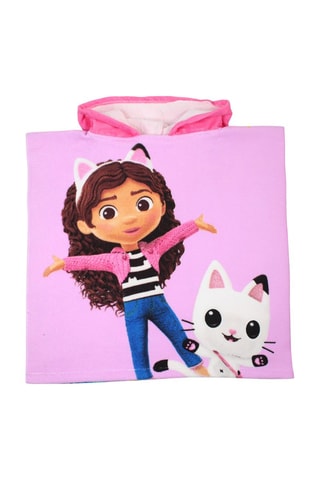 Poncho à capuche Gabby et la maison magique  - Rose