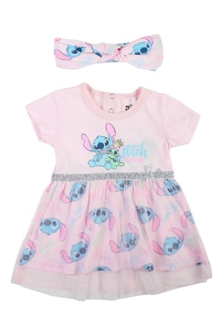 Bandeau et robe trompe-l’œil Stitch Lilo et Stitch Disney  - Rose