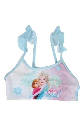 Maillot 2 pièces Anna et Elsa La Reine des Neiges Disney  - Blanc, bleu et rose