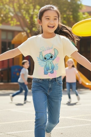 T-shirt Stitch Lilo & Stitch Disney - Jaune