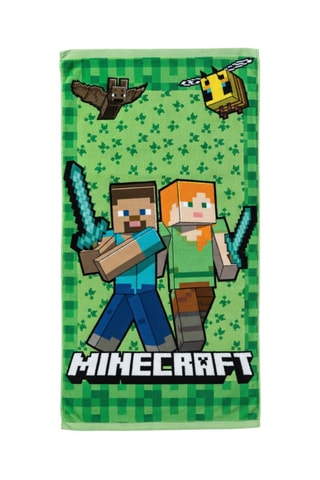 Serviette de plage Minecraft - 70 x 140 cm - Vert