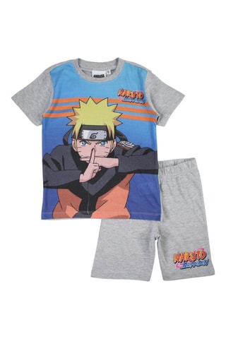 T-shirt et short Naruto Shippuden  - Bleu, jaune et orange