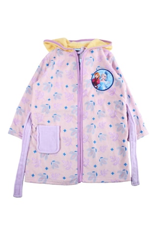 Peignoir à capuche Elsa et Anna La Reine des Neiges Disney  - Violet