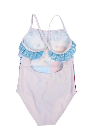Maillot de bain 1 pièce Elsa et Anna La Reine des Neiges Disney  - Bleu