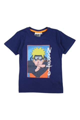 T-shirt Naruto Shippuden - Bleu marine - Blanc, bleu et jaune
