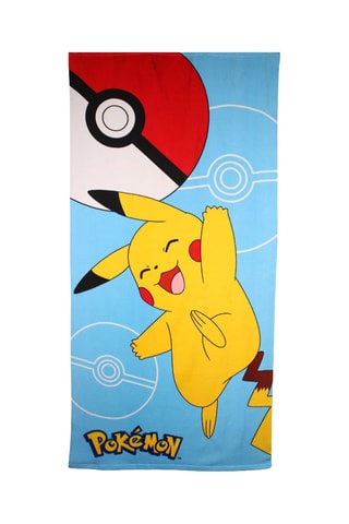 Serviette Pikachu Pokemon - Bleu