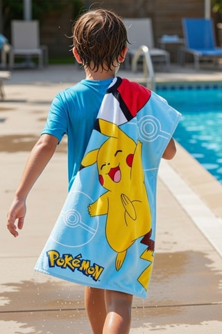 Serviette Pikachu Pokemon - Bleu
