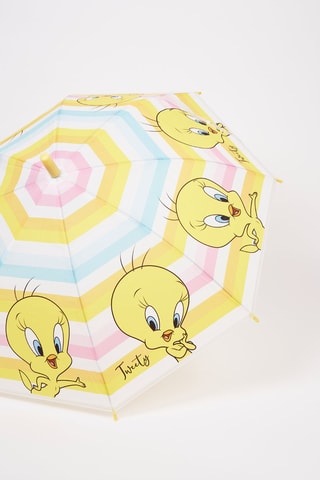 Parapluie canne Titi Titi et Grosminet Looney Tunes - Jaune