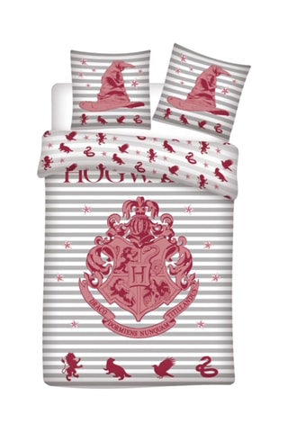 Parure de couette Harry Potter Gris et bordeaux  - Gris