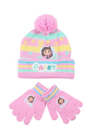 Bonnet et gants Gabby et la Maison Magique  - Rose