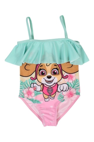 Maillot 1 pièce Stella Pat’ Patrouille  - Blanc, vert, marron et rose