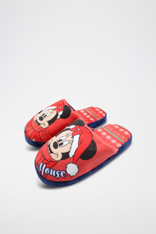 Pantoufles Mickey et Minnie Disney  - Rouge