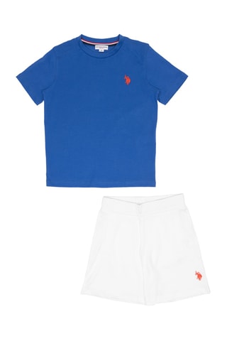 T-shirt en Short - Wit en blauw
